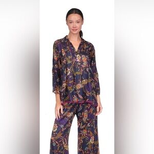 Johnny Was Pixy Blouse in‎ Comono Paisley Size XS Like New